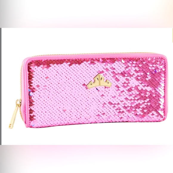 Loungefly Handbags - Loungefly Disney’s Princess Aurora Crown Reversible Sequin Wallet  EUC